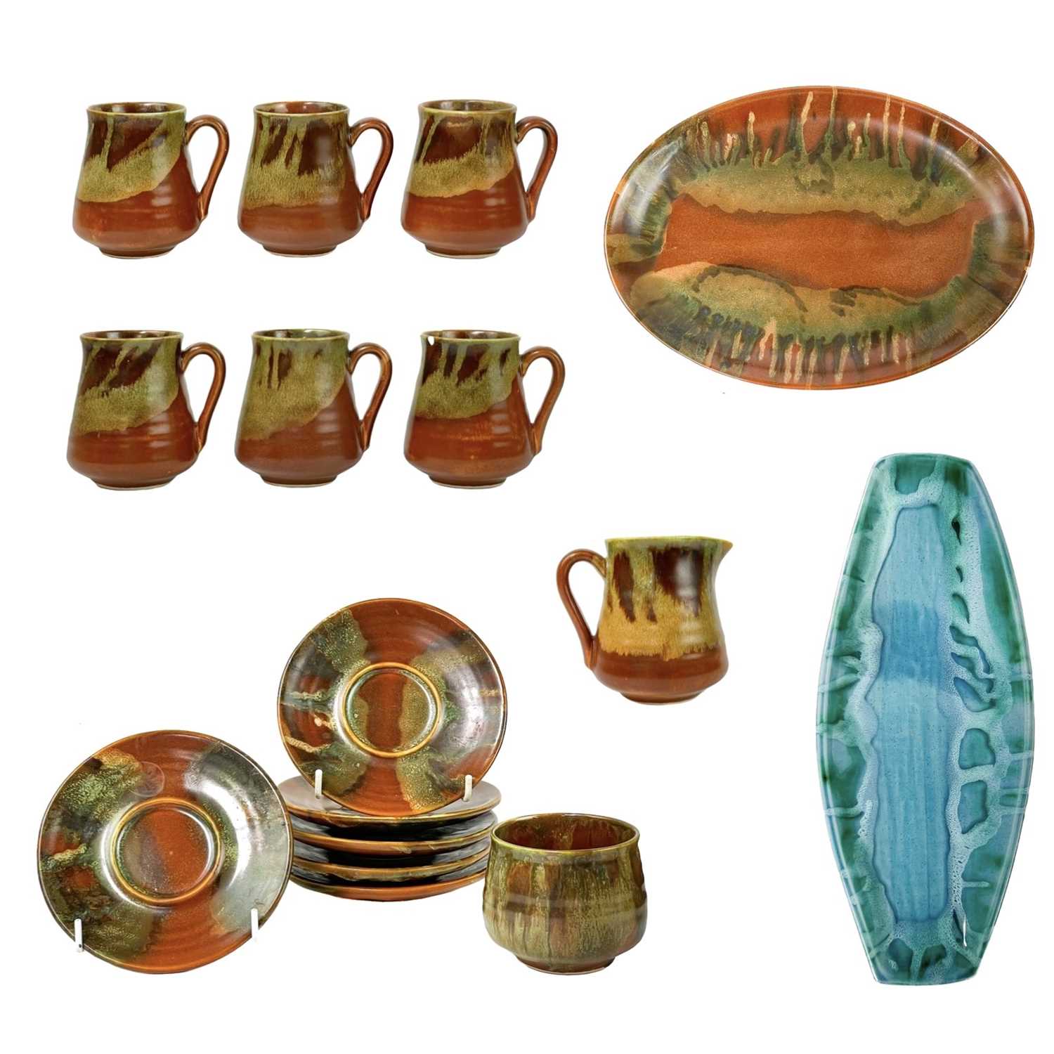 Lot 502 - A collection of Lamorna pottery.