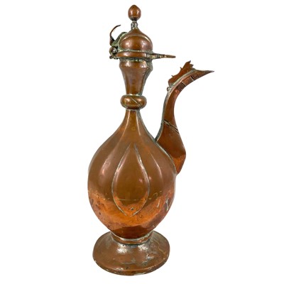 Lot 258 - A Deccani tinned copper ewer, India, early 19th century.