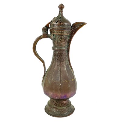 Lot 259 - A Persian copper ewer, 19th century.