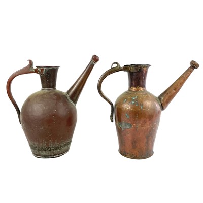 Lot 261 - Two Persian copper ewers, 18th/19th century.