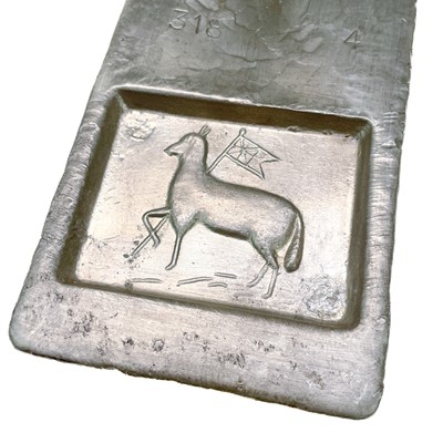 Lot 261 - A Cornish tin smelting Co polished tin ingot.