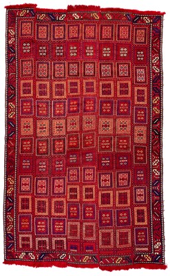 Lot 80 - A Moroccan flatweave carpet, mid 20th century.