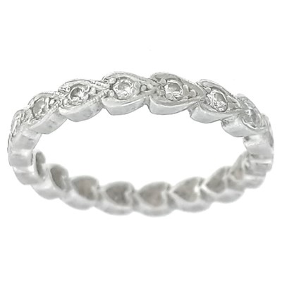 Lot 340 - An early 20th century platinum diamond set full eternity ring.