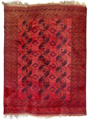 Lot 242 - An Afghan carpet, circa 1920-1930.