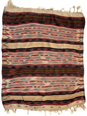 Lot 244 - A Persian kelim rug, mid 20th century.