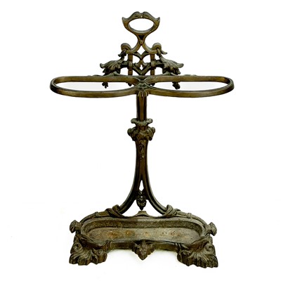 Lot 15 - A late Victorian cast iron stick stand.