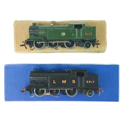 Lot 547 - Hornby Dublo 3rail pre-nationalisation GWR and LMS 0-6-2 tank engines