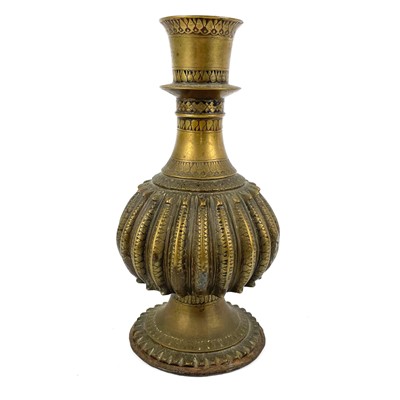 Lot 271 - A Indian bronze and champleve vase, 19th century.