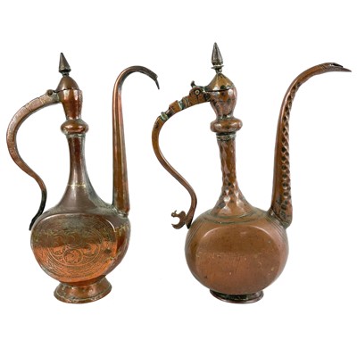 Lot 272 - Two Persian copper ewers, 18th/19th century.