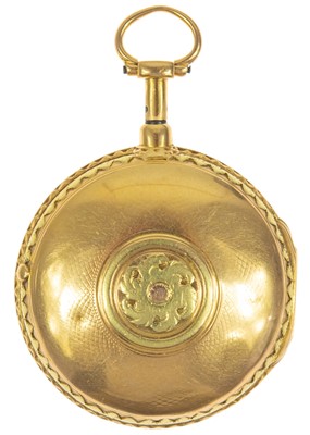 Lot 1 - A fine 18th century French 18ct tri-colour gold verge repeating pocket watch by Jaques Castagnet.