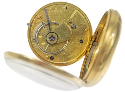 Lot 4 - A William IV 18ct gold cased fusee pocket watch by Forrest & Co Edinburgh.