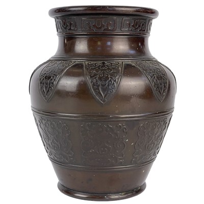 Lot 470 - A Chinese bronze vase, 19th century.