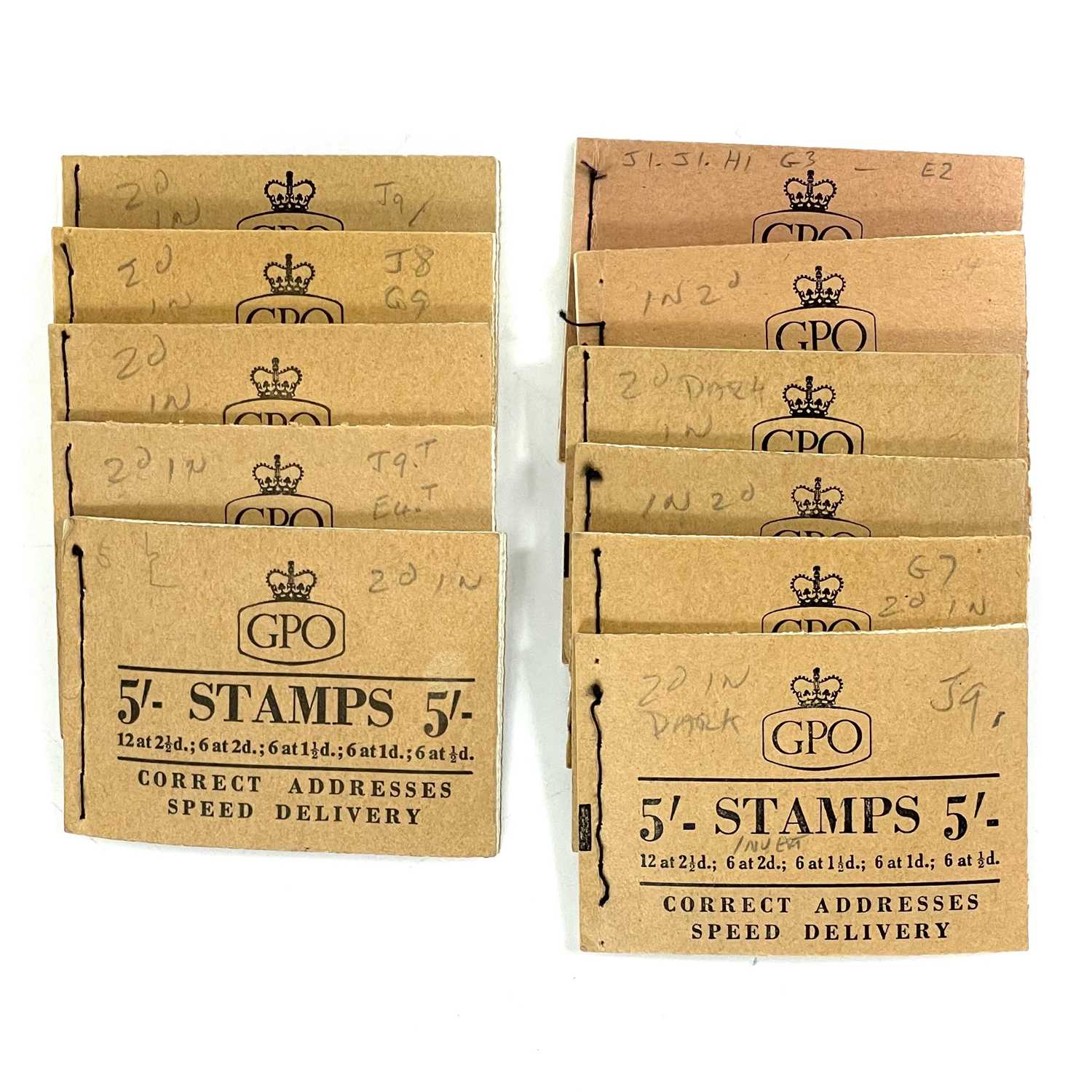 Lot 333 - GB 1955-57 5/- stamp booklets x 11