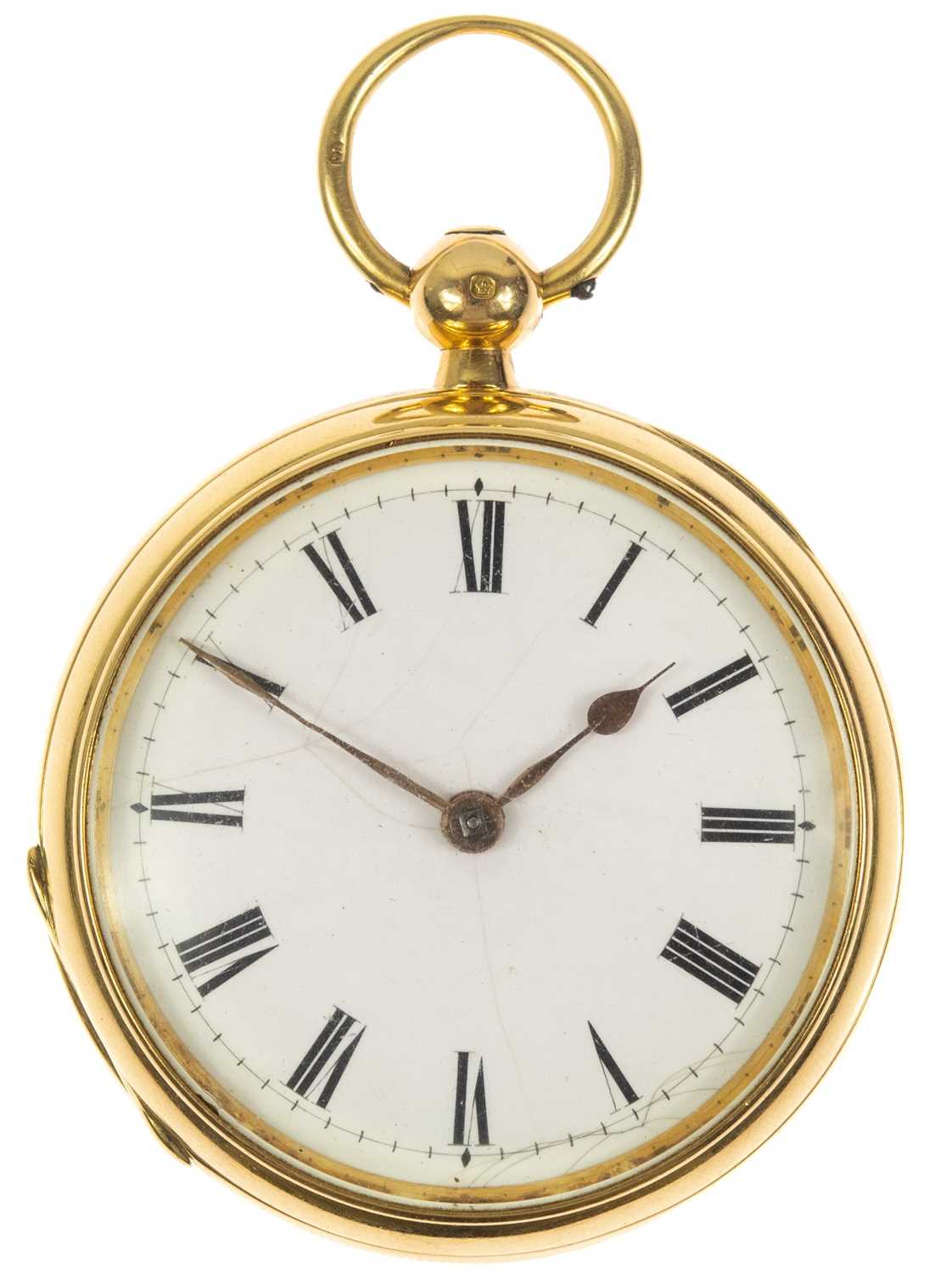 Lot 7 - A Victorian 18ct gold cased open face fusee