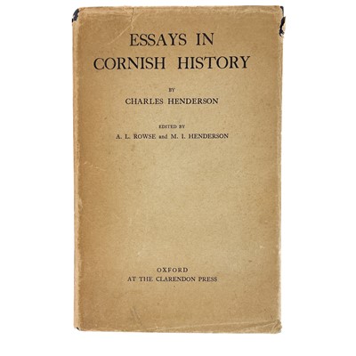 Lot 130 - Essays in Cornish History by Charles Henderson (edited by A. L. Rowse)