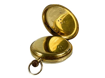 Lot 16 - An 18ct gold cased crown wind lever pocket watch.