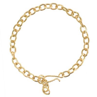 Lot 352 - A 24ct 'urban mined' gold oval belcher link bracelet by James Suddaby.