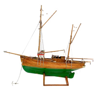 Lot 59 - A scratch-built model of the French Tunny boat 'Baltic Lilly'.