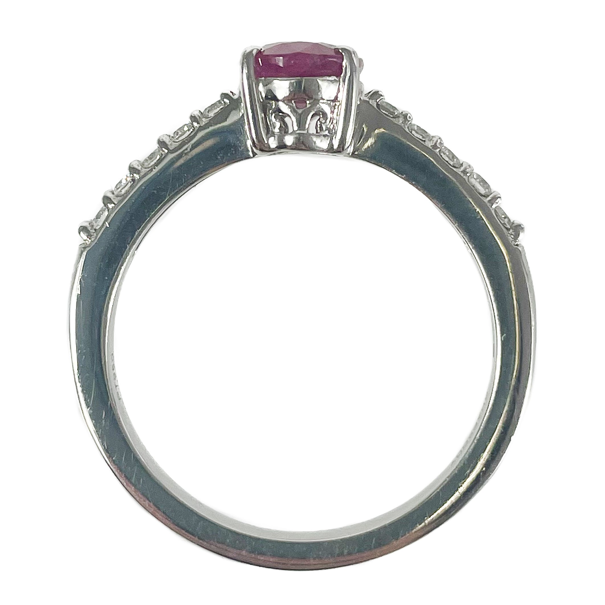 Lot 362 - A contemporary platinum AAAA Burmese ruby