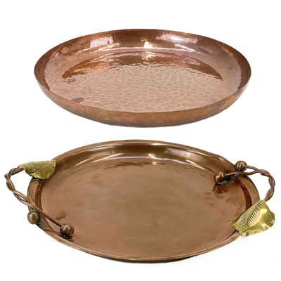 Lot 117 - A Newlyn copper tray.