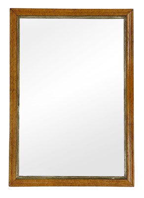 Lot 366 - A bird's eye maple framed mirror.