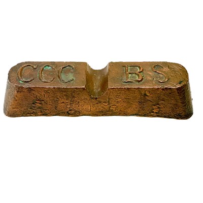 Lot 210 - An 18.5lbs copper ingot from the Cape Copper Company Swansea.