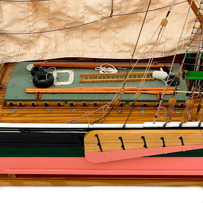 Lot 55 - A large scratch built model of a Thames barge Isabella of Ipswich