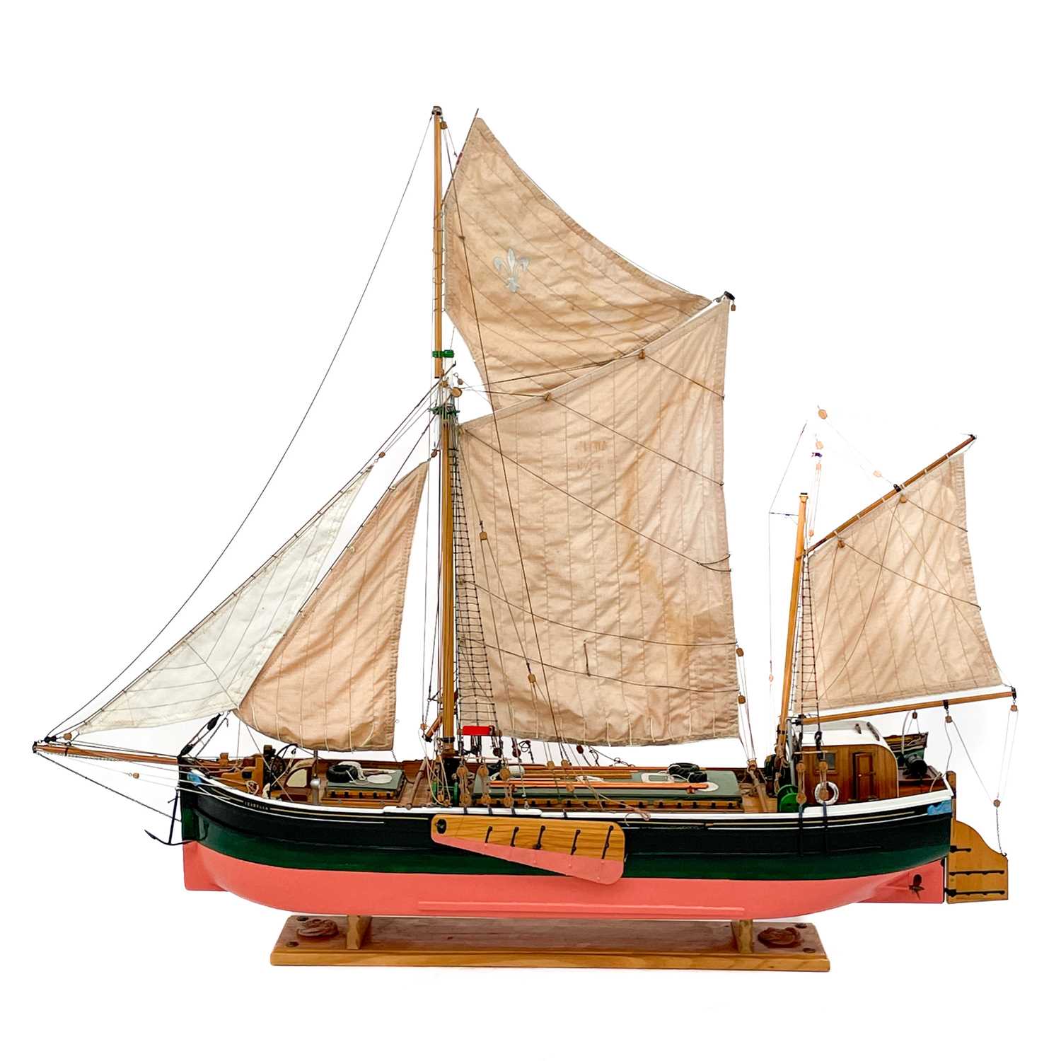 Lot 55 - A large scratch built model of a Thames barge Isabella of Ipswich