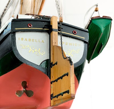 Lot 55 - A large scratch built model of a Thames barge Isabella of Ipswich