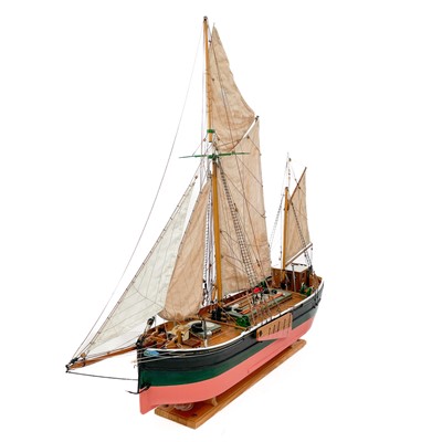 Lot 55 - A large scratch built model of a Thames barge Isabella of Ipswich