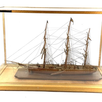 Lot 224 - A 19th century scratch built model of the Schooner Carnest.