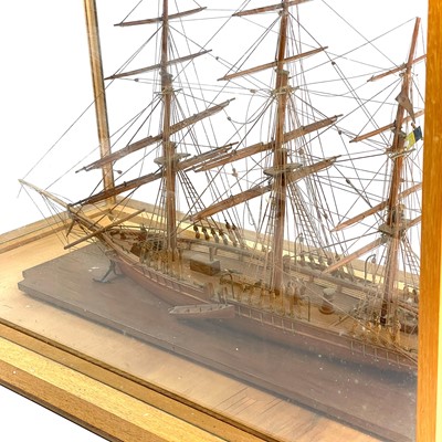 Lot 224 - A 19th century scratch built model of the Schooner Carnest.