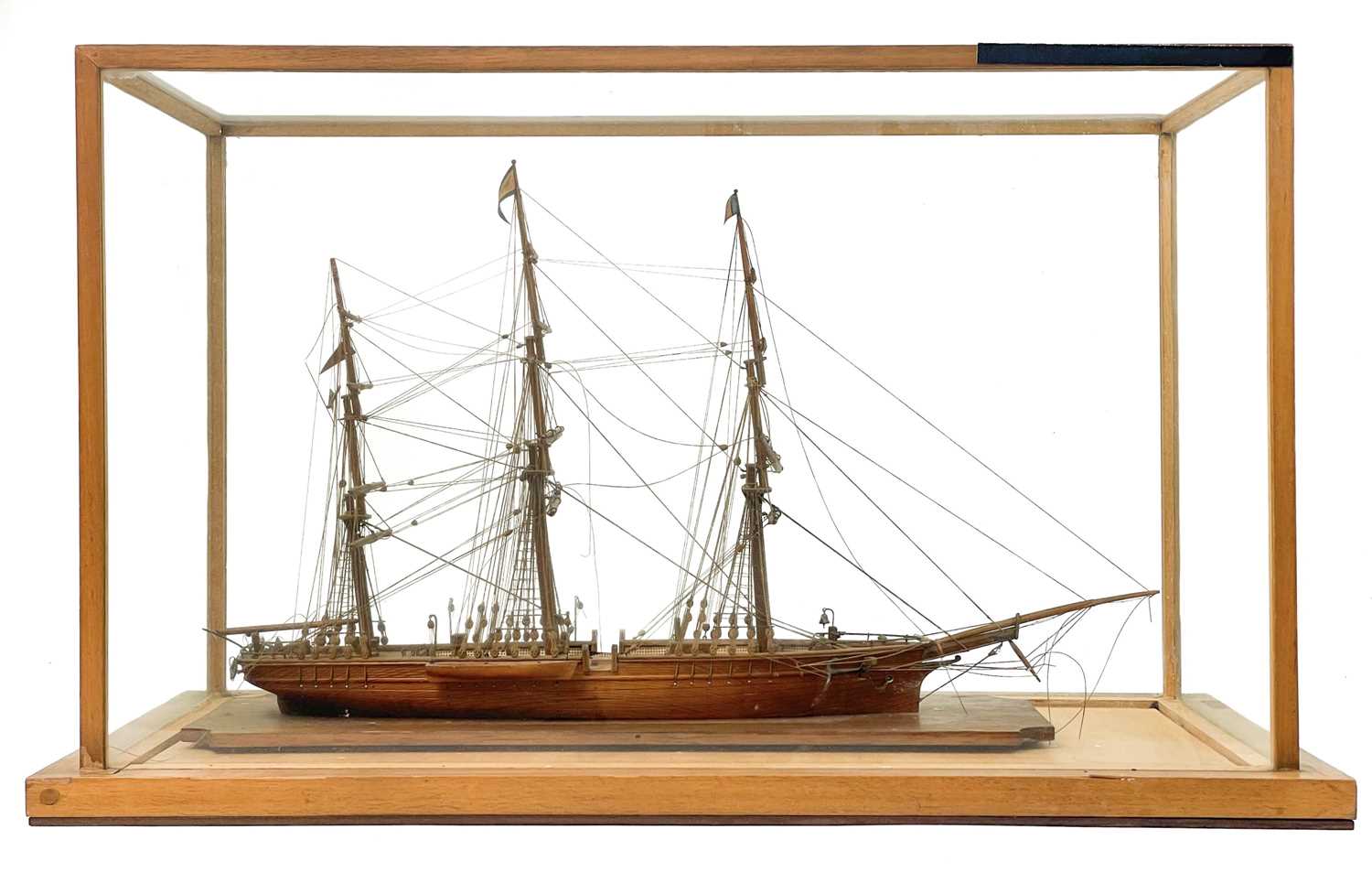 Lot 224 - A 19th century scratch built model of the Schooner Carnest.