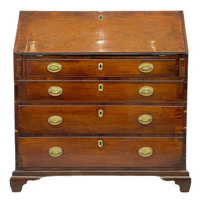 Lot 650 - A George III mahogany bureau.