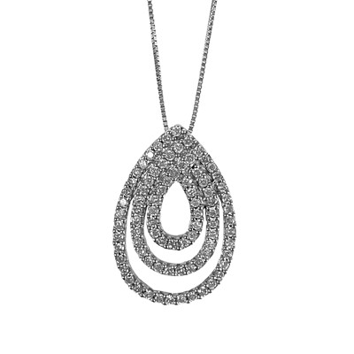 Lot 377 - An 18ct white gold and natural pink diamond pave set pendant necklace by Iliana.