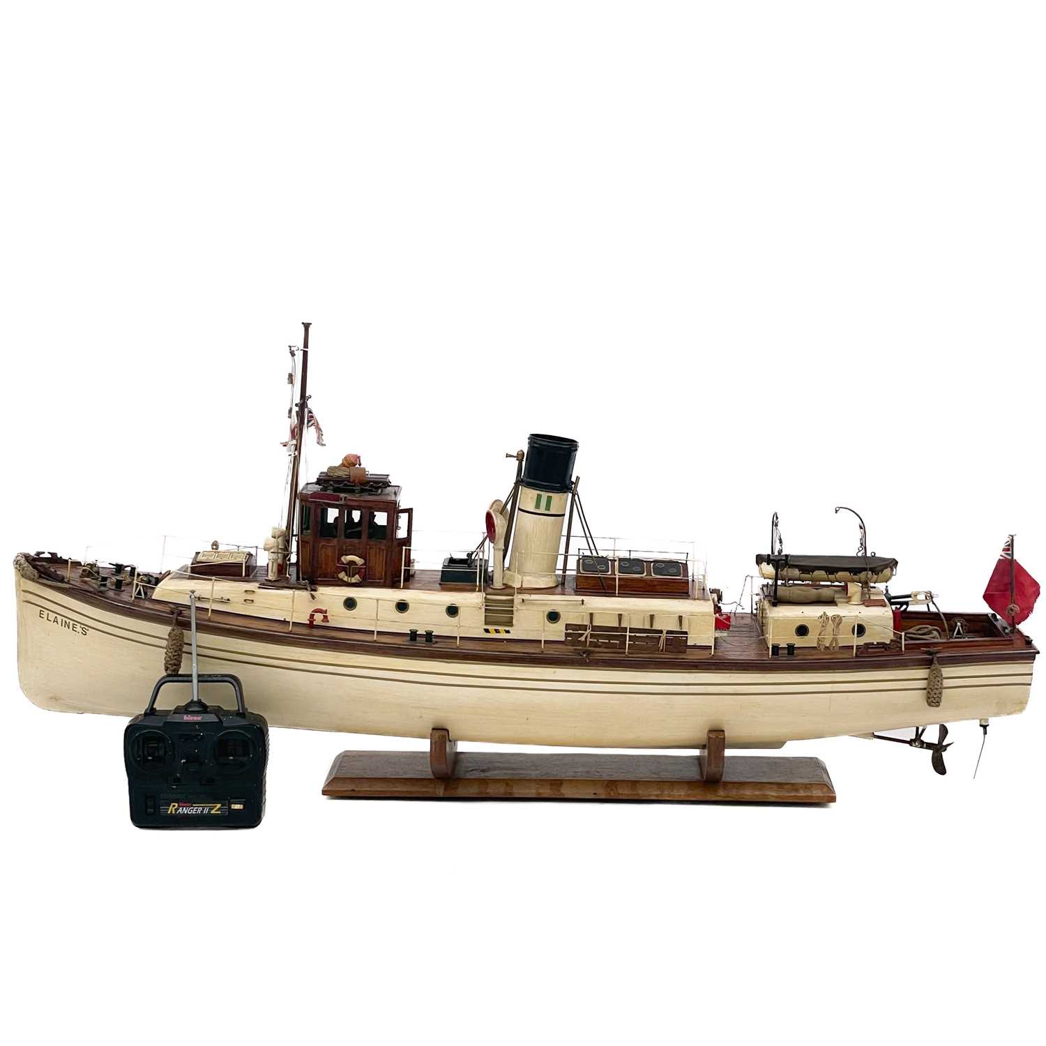 Lot 19 - A live steam scratch built model of the ship Elaine.