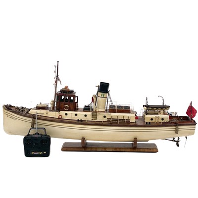 Lot 19 - A live steam scratch built model of the ship Elaine.