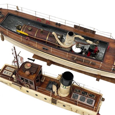 Lot 19 - A live steam scratch built model of the ship Elaine.