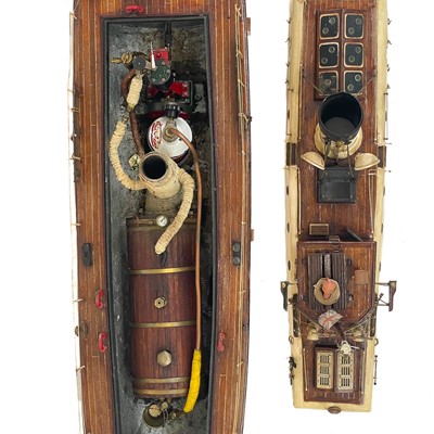Lot 19 - A live steam scratch built model of the ship Elaine.