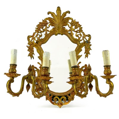 Lot 86 - A French brass girandole