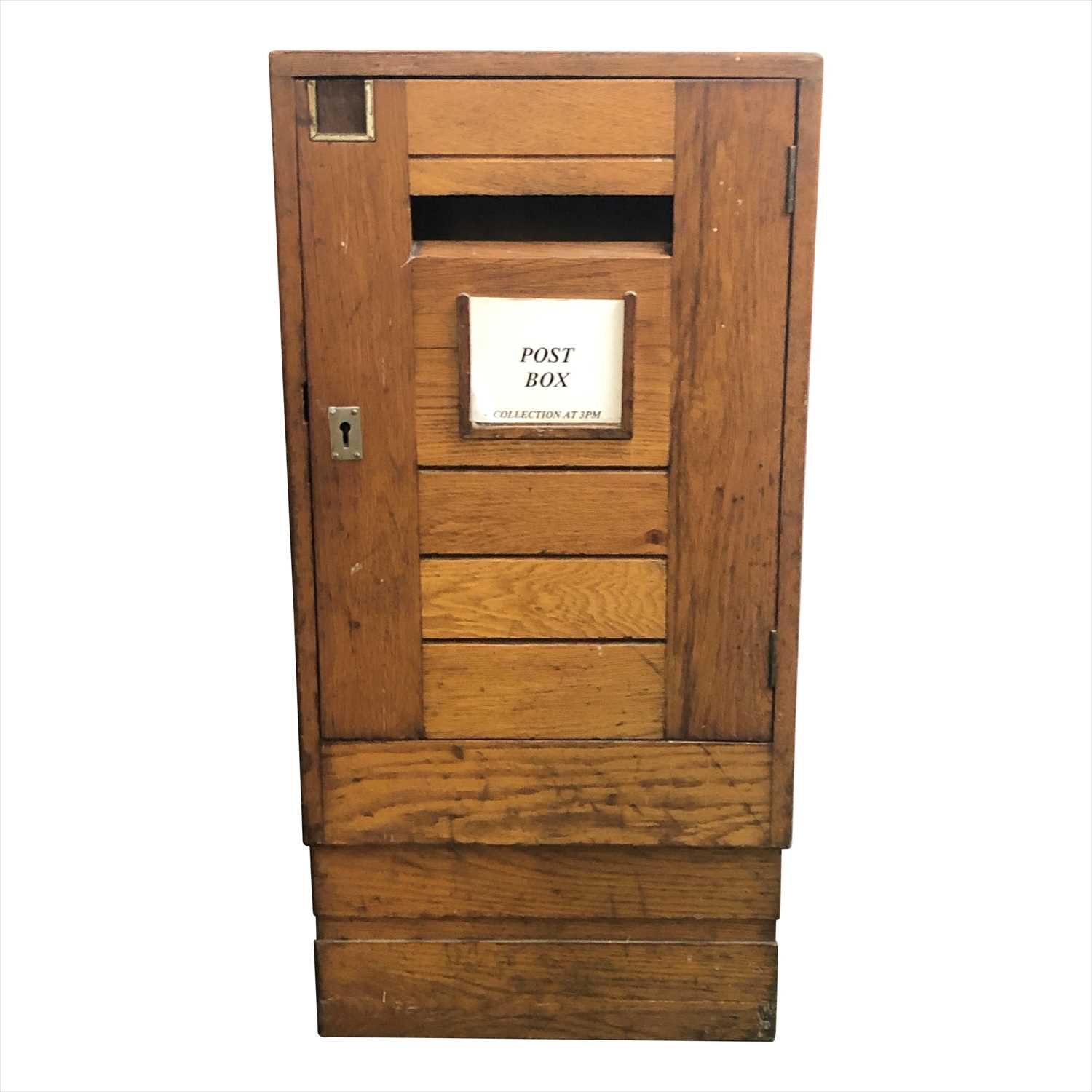 Lot 156 - An oak post box, early 20th century.