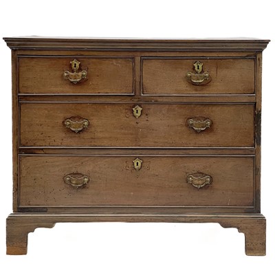 Lot 390 - A George III mahogany chest.