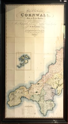 Lot 411 - 'Map of the County of Cornwall from an Actual...