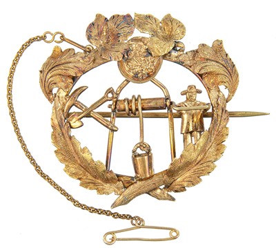 Lot 395 - A rare 19th century Australian gold prospectors brooch.