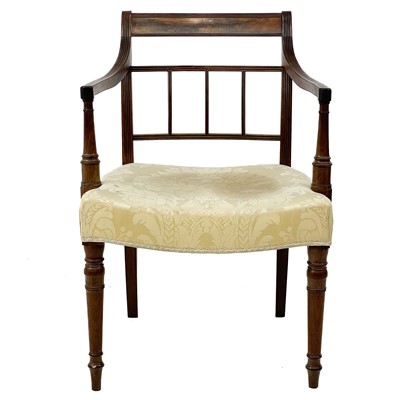Lot 619 - A Regency mahogany Sheraton type chair.