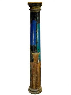 Lot 79 - A Victorian painted pine column.