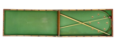 Lot 118 - A 19th century mahogany folding bagatelle.