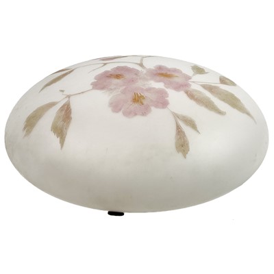 Lot 337 - A French cameo glass ceiling light shade.