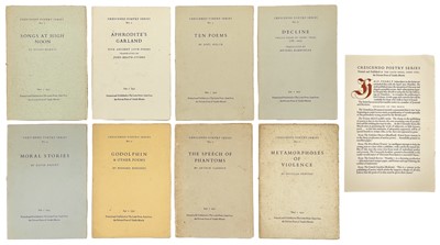 Lot 483 - Eight publications from the Crescendo Poetry Series