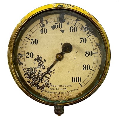 Lot 30 - A brass Dewrance & Co London pressure gauge.